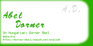 abel dorner business card