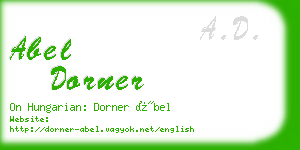 abel dorner business card